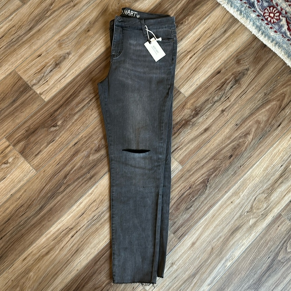 NWT Matilda Jane Good Hart charcoal jeans with minor distressing